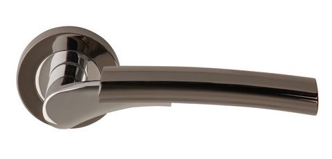 Ultimo Door Handles PCP/BLK Nickel, Designer Lever Passage Door Handles (Pair) - Dale 3575
