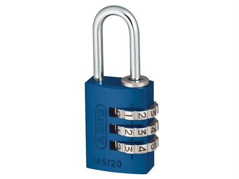 Abus 145/20 20mm Aluminium Combination Padlock Blue 46568