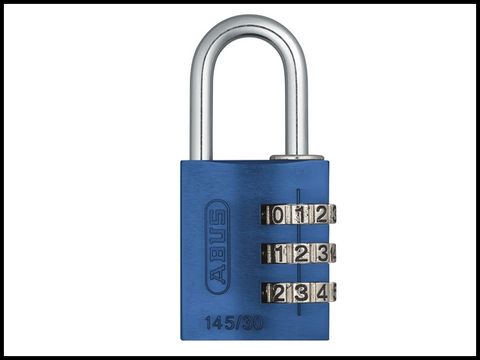 Abus 145/30 30mm Aluminium Combination Padlock Blue 46577