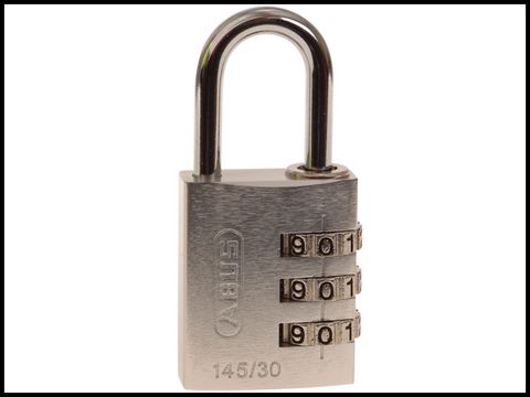 Abus 145/30 30mm Aluminium Combination Padlock Silver 46583