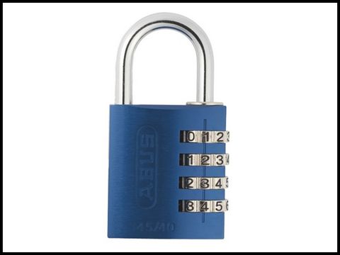 Abus 145/40 40mm Aluminium Combination Padlock Blue 49523