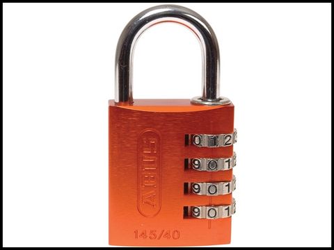 Abus 145/40 40mm Aluminium Combination Padlock Orange 49527
