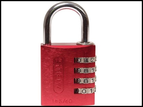 Abus 145/40 40mm Aluminium Combination Padlock Red 48829