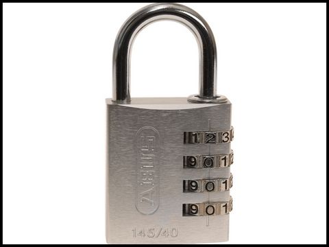 Abus 145/40 40mm Aluminium Combination Padlock Silver 49543