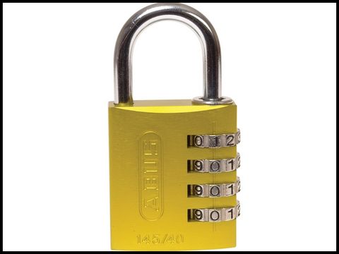 Abus 145/40 40mm Aluminium Combination Padlock Yellow 49535