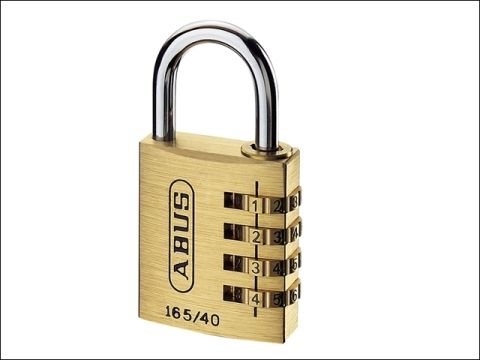 Abus 165/40 40mm Solid Brass Body Combination Padlock (4 Digit) Carded