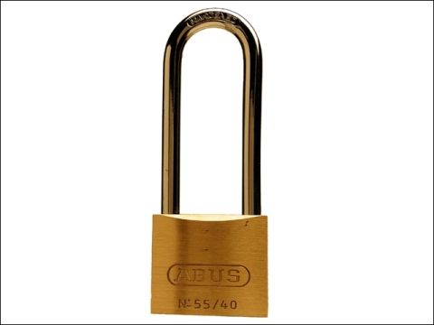 Abus 55/40HB63 40mm Brass Padlock 63mm Long Shackle Keyed 5401