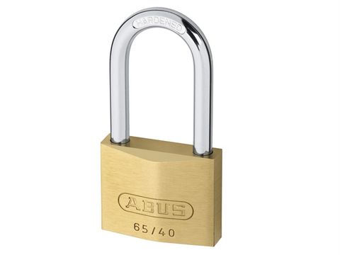 Abus 65/40HB63 40mm Brass Padlock 60mm Long Shackle