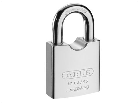 Abus 83/55 55mm Rock Hardened Steel Body Padlock Open Shackle