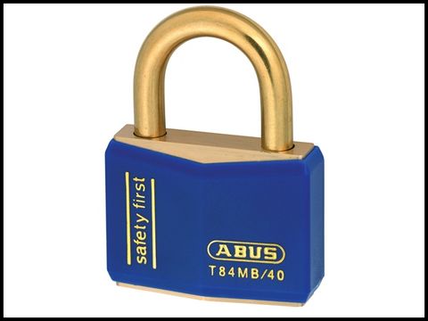 Abus T84MB/40 40mm Blue Safety First Rustproof Padlock Keyed 8406