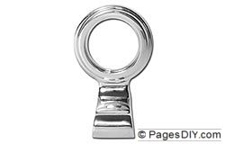 Asec Victorian Cylinder Pull Chrome Plated (For Yale style cylinder)