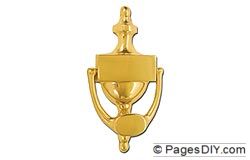 Victorian Polished Brass Door Knocker