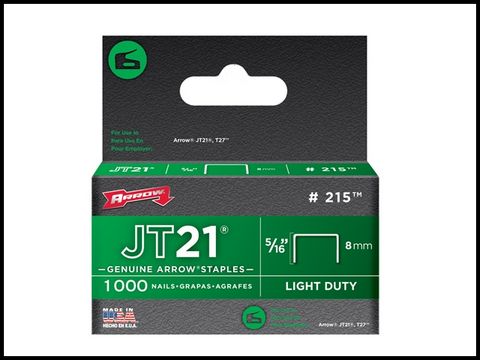 Arrow Staples for JT21 Box 5000 8mm - 5/16in