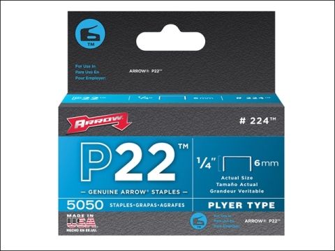 Arrow P22 Staples Box 5000 6mm- 1/4in