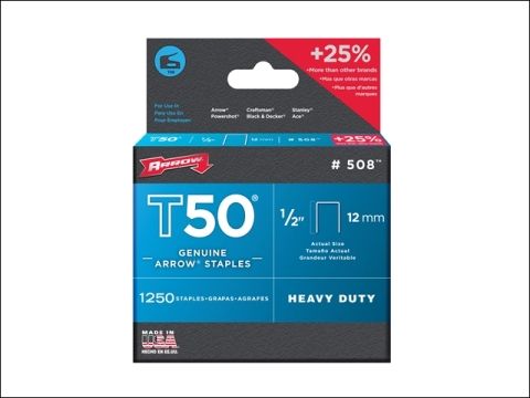 Arrow T50 Staples Box 5000 12mm - 1/2in