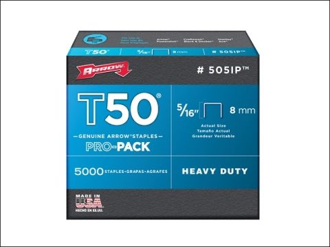 Arrow T50 Staples Box 1250 8mm - 5/16in