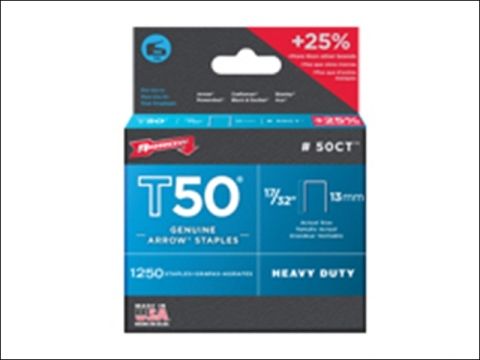 Arrow T50 Staples Box 1250 Ceiltile 13mm