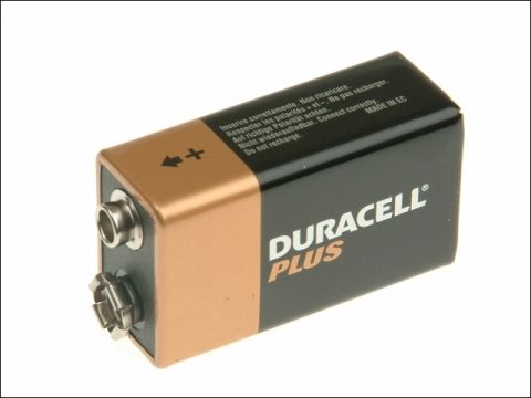 Duracell 9v Cell Alkaline Battery Pack of 2 MN1604/6LR6