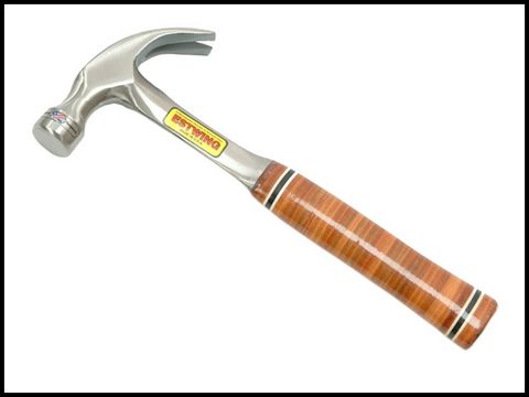 Estwing E16C Curved Claw Hammer - Leather Grip 450g (16oz)