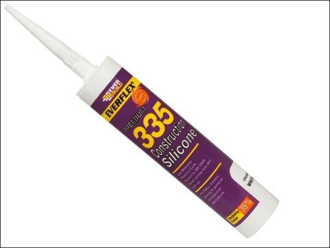 Everbuild Construction Silicone Transparent 310ml 335