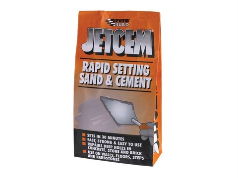 Everbuild Jetcem Premix Sand & Cement 2Kg (1 Box of 6 x 2Kg Packs)
