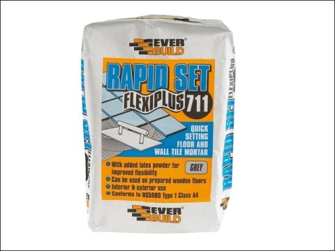 Everbuild Rapid Set Flexiplus Tile Adhesive 711 20Kg