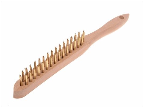 Faithfull 680/B2 Brass Wire Scratch Brush - 2 Row