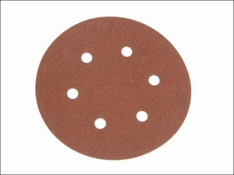 Faithfull Hook & Loop Sanding Disc 150mm DID2 Coarse (Pack of 5)