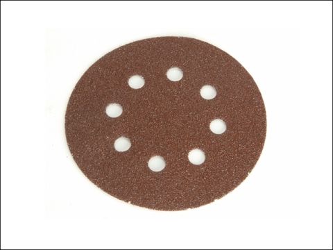 Faithfull Hook & Loop Sanding Disc 125mm DID3 Coarse (Pack of 5)