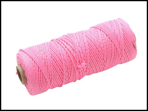 Faithfull Hi Vis Nylon Brick Line 105m - Pink