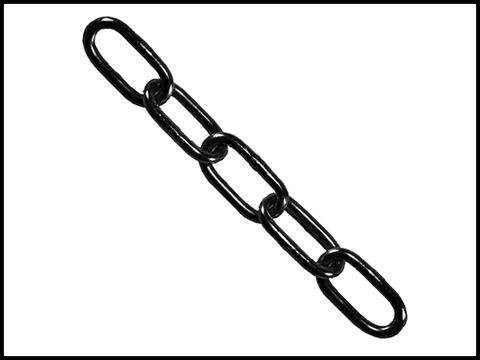 Faithfull Black Japanned Chain 4.0mm x 2.5m - Max load 120Kg
