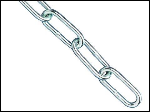 Faithfull Zinc Plated Chain 4.0mm x 2.5m - Max load 120Kg
