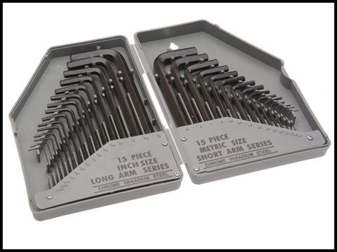 Faithfull Hex Key Set 30 Piece Metric/Imperial (0.7-10mm 1/16-3/8in)