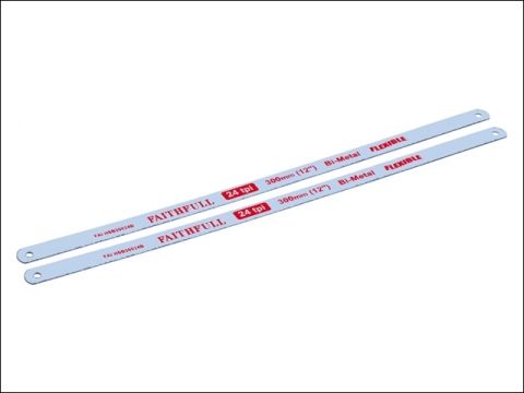 Faithfull Hacksaw Blades 300mm x 24tpi (Pack of 2)