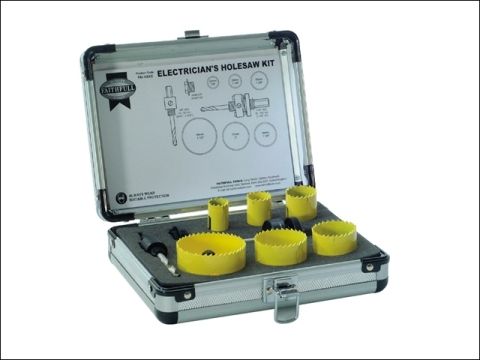 Faithfull Holesaw Kit 9 Piece Electricians 16-51mm