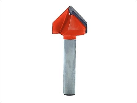 Faithfull Router Bit TCT V Groove 13.0mm x 19.1mm 1/4in Shank