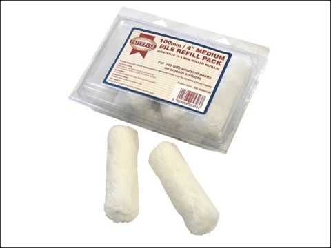 Faithfull Mini Roller Refills 100mm 4in (10) Medium Pile