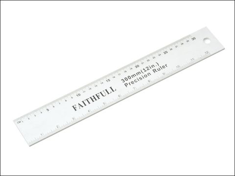 Faithfull Aluminium Rule 300mm / 12in