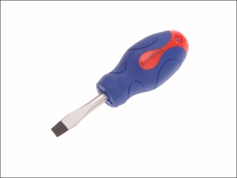 Faithfull Slotted Flared Soft Grip Screwdriver 6.5mm Stubby