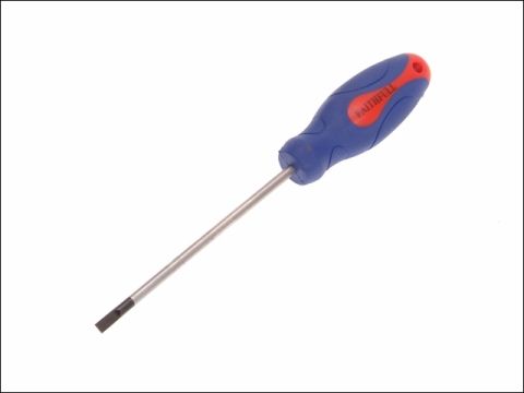 Faithfull Slotted Parallel Soft Grip Screwdriver 100mm x 4mm
