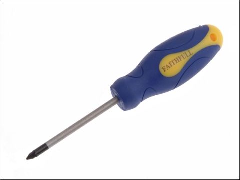 Faithfull Pozidriv Soft Grip Screwdriver 1Pz x 75mm