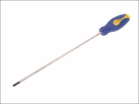 Faithfull Pozidriv Soft Grip Screwdriver 1Pz x 250mm Long Reach