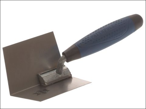 Faithfull Internal Corner Trowel Stainless Steel 4 x 3 x 3in Soft Grip Handle