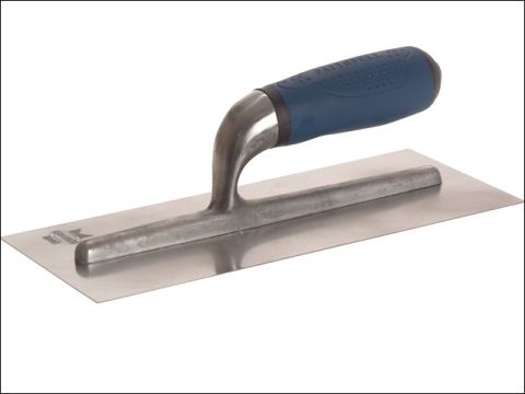 Faithfull Plasterers Trowel Stainless Steel 11in x 4 3/4in Soft Grip Handle