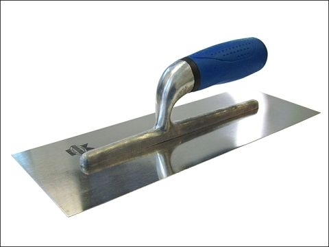 Faithfull Plasterers Trowel Stainless Steel 13in X 5 in Soft Grip Handle