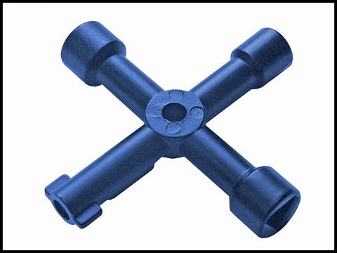 Faithfull 4-Way Services Utility Meter Key