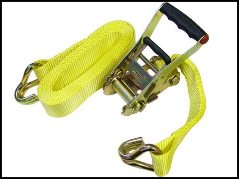 Faithfull Ratchet Tie Down 5m x 50mm Trucker Breaking Strain 4500Kg