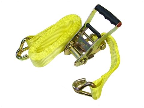 Faithfull Ratchet Tie Down  8m x 50mm Trucker Breaking Strain 4500Kg