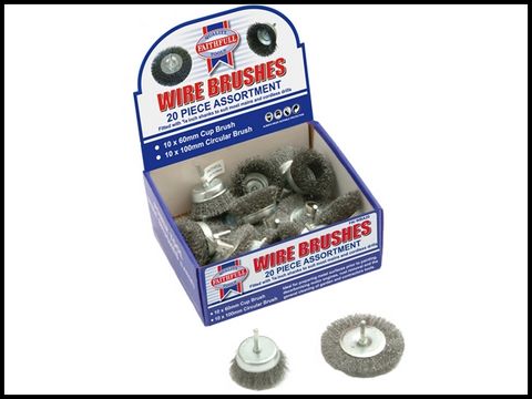 Faithfull Wire Brush Assortment 20 piece