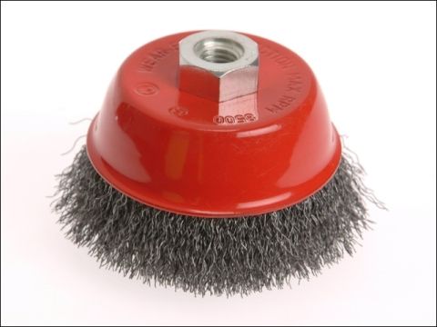 Faithfull Wire Cup Brush 75 x M14 x 2 Stainless Steel 0.30mm
